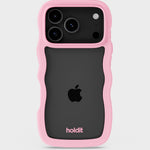 Kryt na iPhone HOLDIT Wavy Pink / Transparent | Lavly.cz