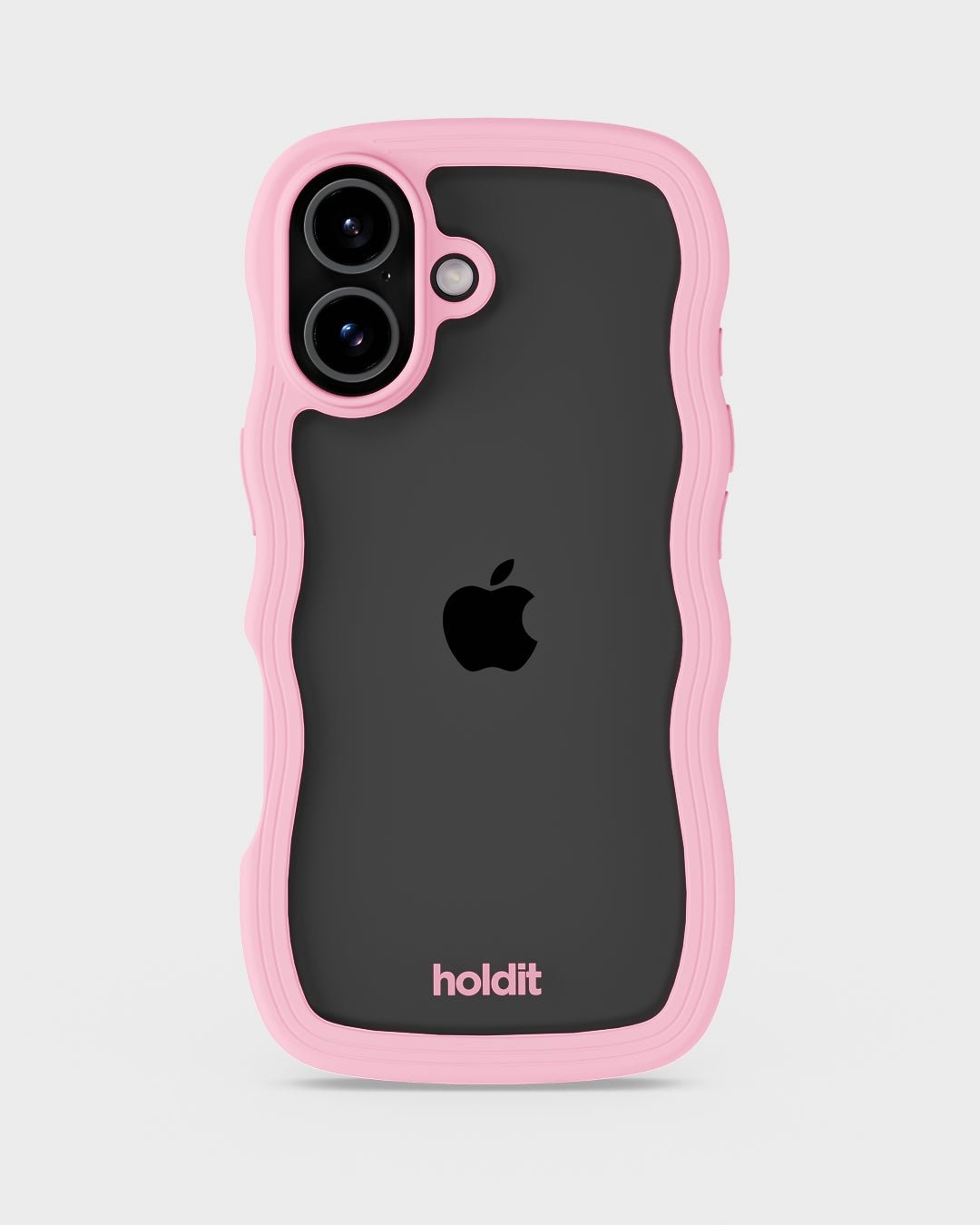 Kryt na iPhone HOLDIT Wavy Pink / Transparent | Lavly.cz