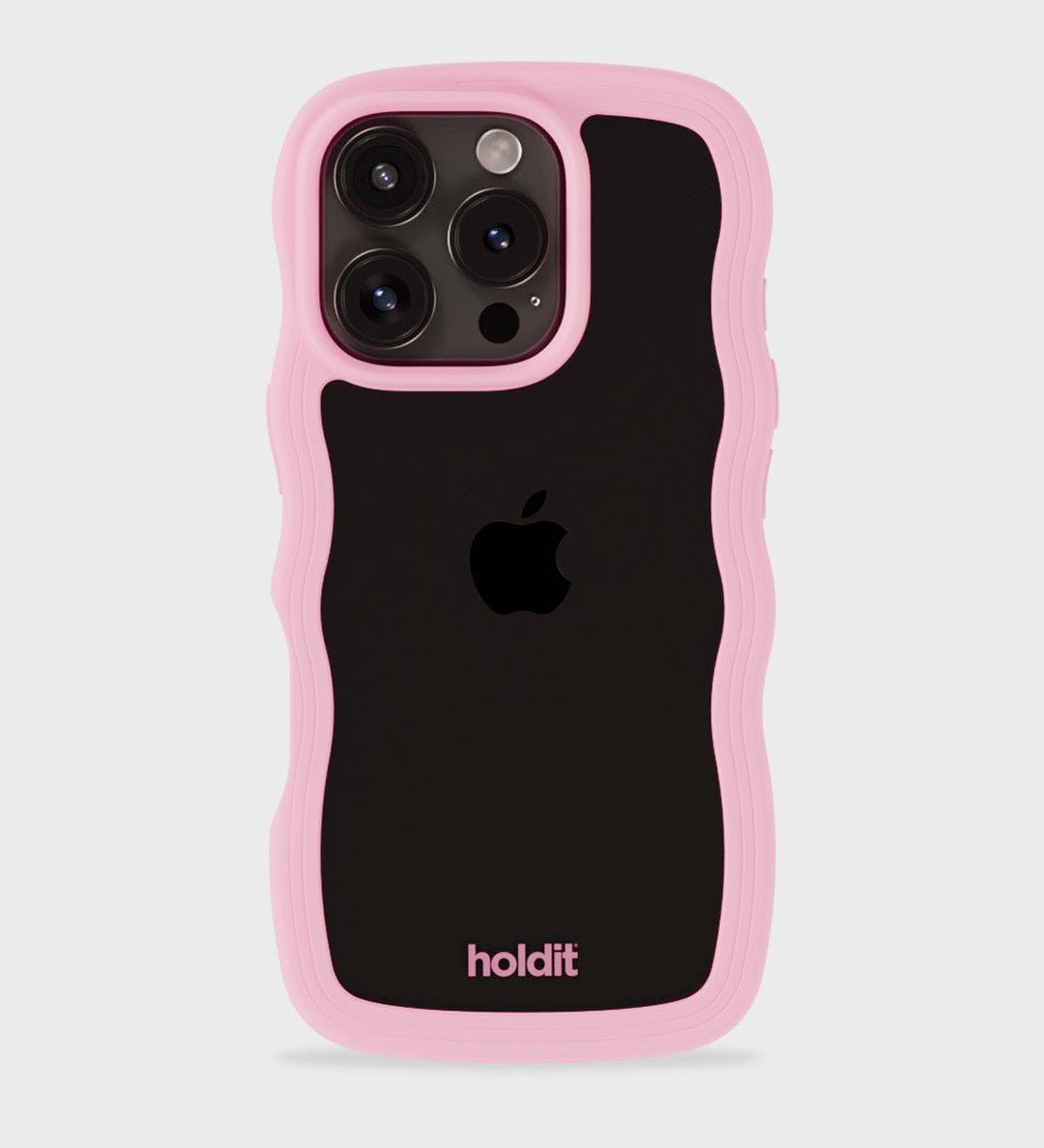 Kryt na iPhone HOLDIT Wavy Pink / Transparent | Lavly.cz