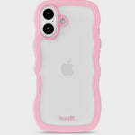 Kryt na iPhone HOLDIT Wavy Pink / Transparent | Lavly.cz