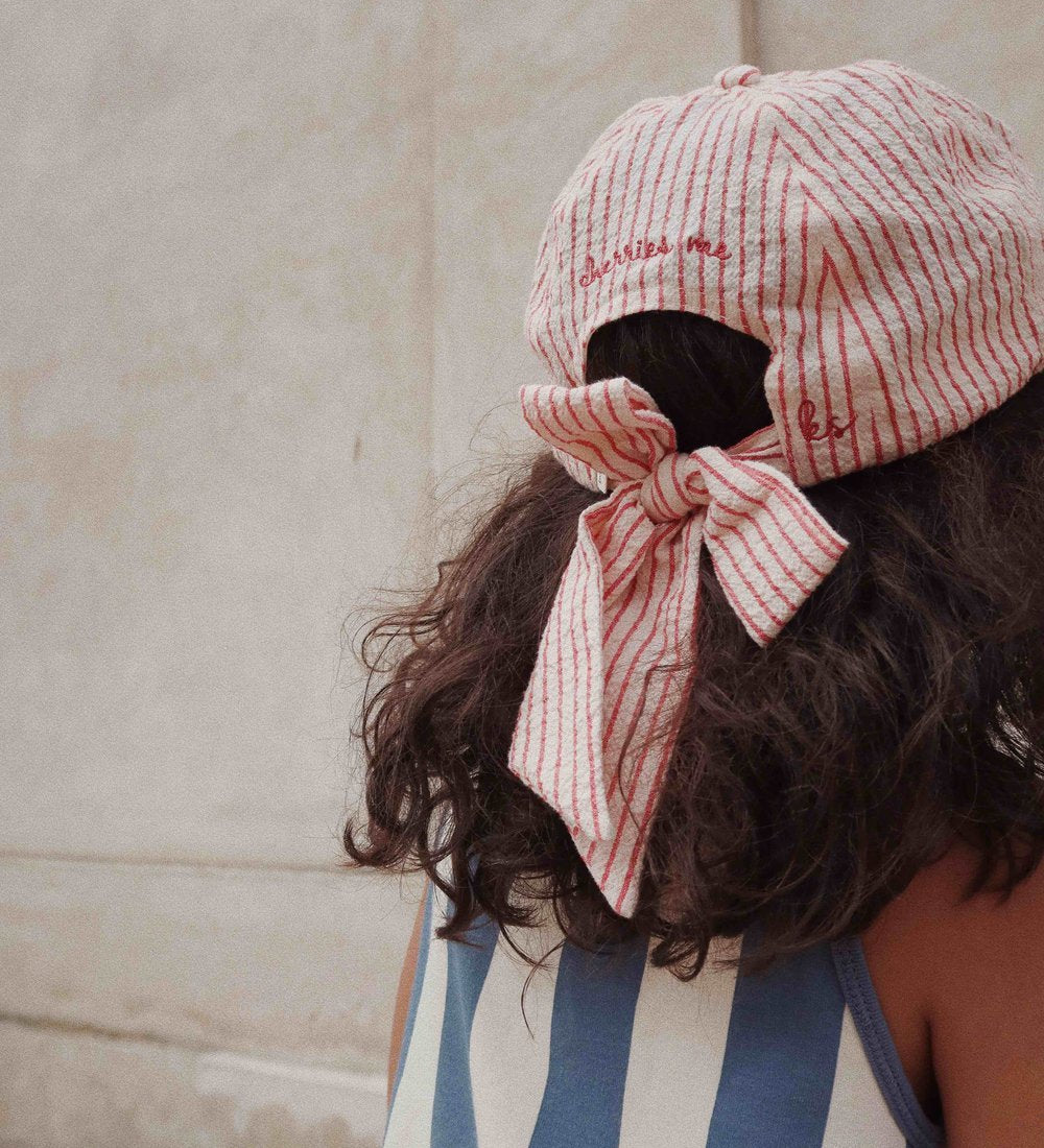 Kšiltovka s mašlí KONGES SLOJD Elli Peony Stripe | Stylové doplňky pro děti a ženy | Lavly.cz