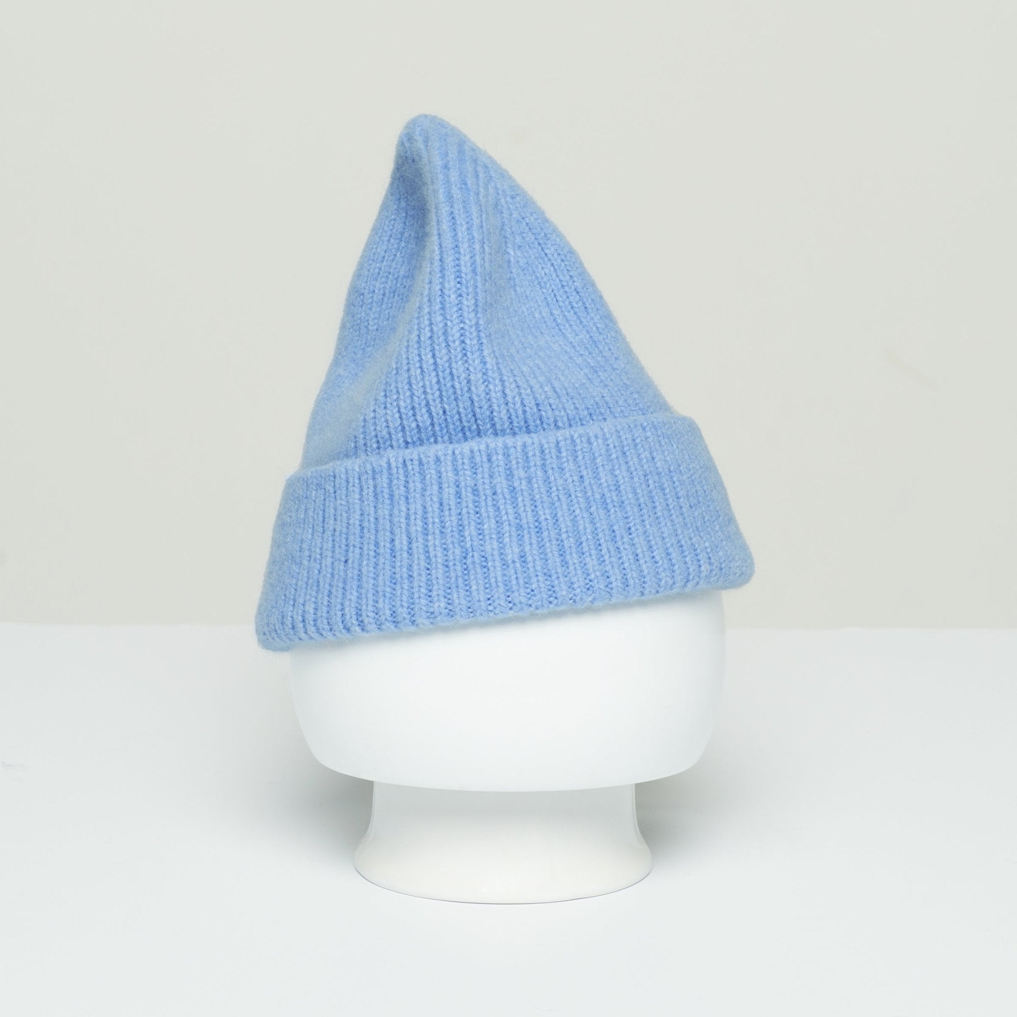 LE BONNET Čepice z jehněčí vlny Light Blue Sky | Lavly.cz