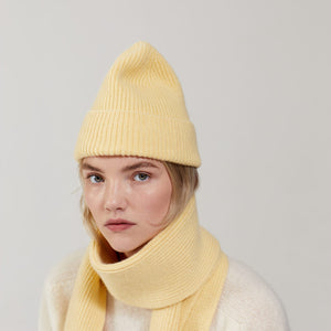 LE BONNET Beanie Blond. Čiapka pre mamičky z jahňacej vlny