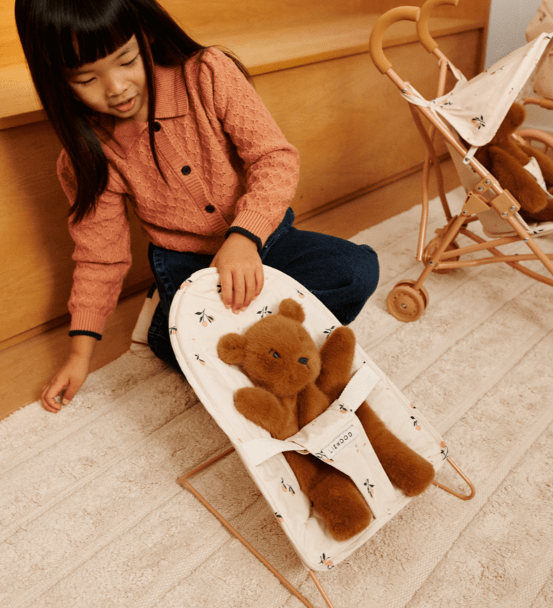 Lehátko pro panenky LIEWOOD Mabel Peach / Sea Shell | Stylové doplňky pro děti a ženy | Lavly.cz