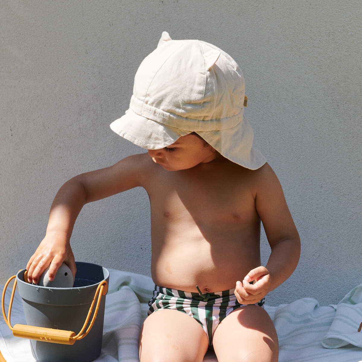 Letní klobouk LIEWOOD Gorm Linen Sandy | Stylové doplňky pro děti a ženy | Lavly.cz