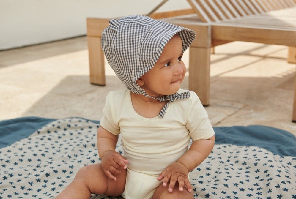 Letní klobouk na zavazování LIEWOOD Rae Blue Wave / Creme de la Creme | Stylové doplňky pro děti a ženy | Lavly.cz