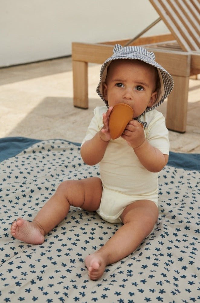 Letní klobouk na zavazování LIEWOOD Rae Blue Wave / Creme de la Creme | Stylové doplňky pro děti a ženy | Lavly.cz