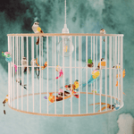 Lustr LAKALUK Birdcage bílý velký | Stylové doplňky pro děti a ženy | Lavly.cz