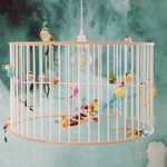 Lustr LAKALUK Birdcage bílý velký | Stylové doplňky pro děti a ženy | Lavly.cz