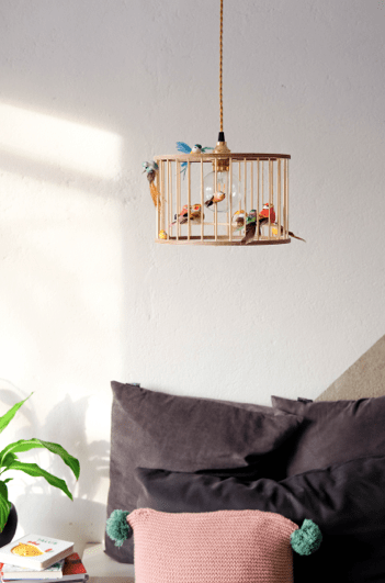 Lustr LAKALUK Birdcage přírodní malý | Stylové doplňky pro děti a ženy | Lavly.cz