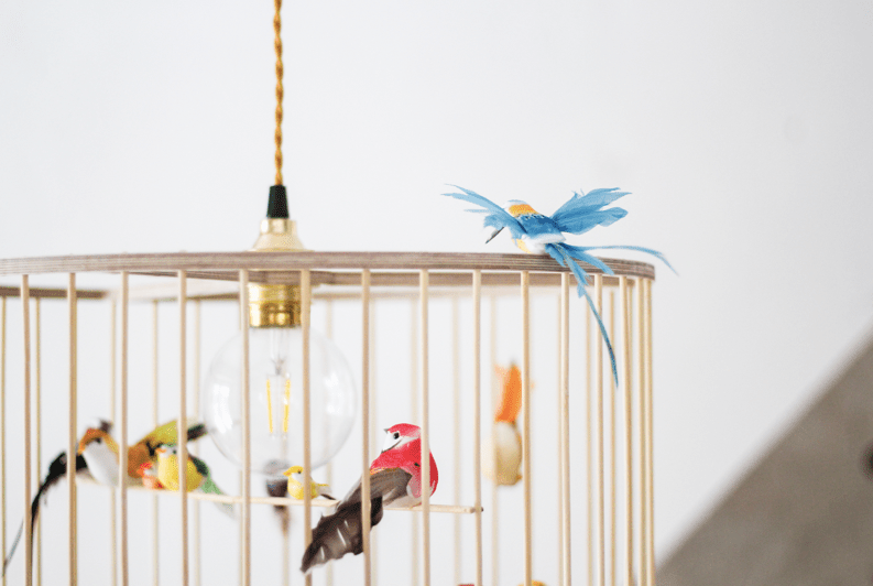 Lustr LAKALUK Birdcage přírodní střední | Stylové doplňky pro děti a ženy | Lavly.cz