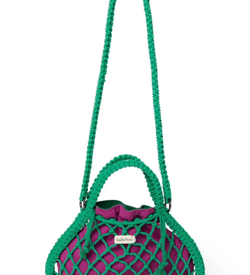 Macrame kabelka STUDIO NOOS Mini Handbag Green Purple Green | Lavly.cz