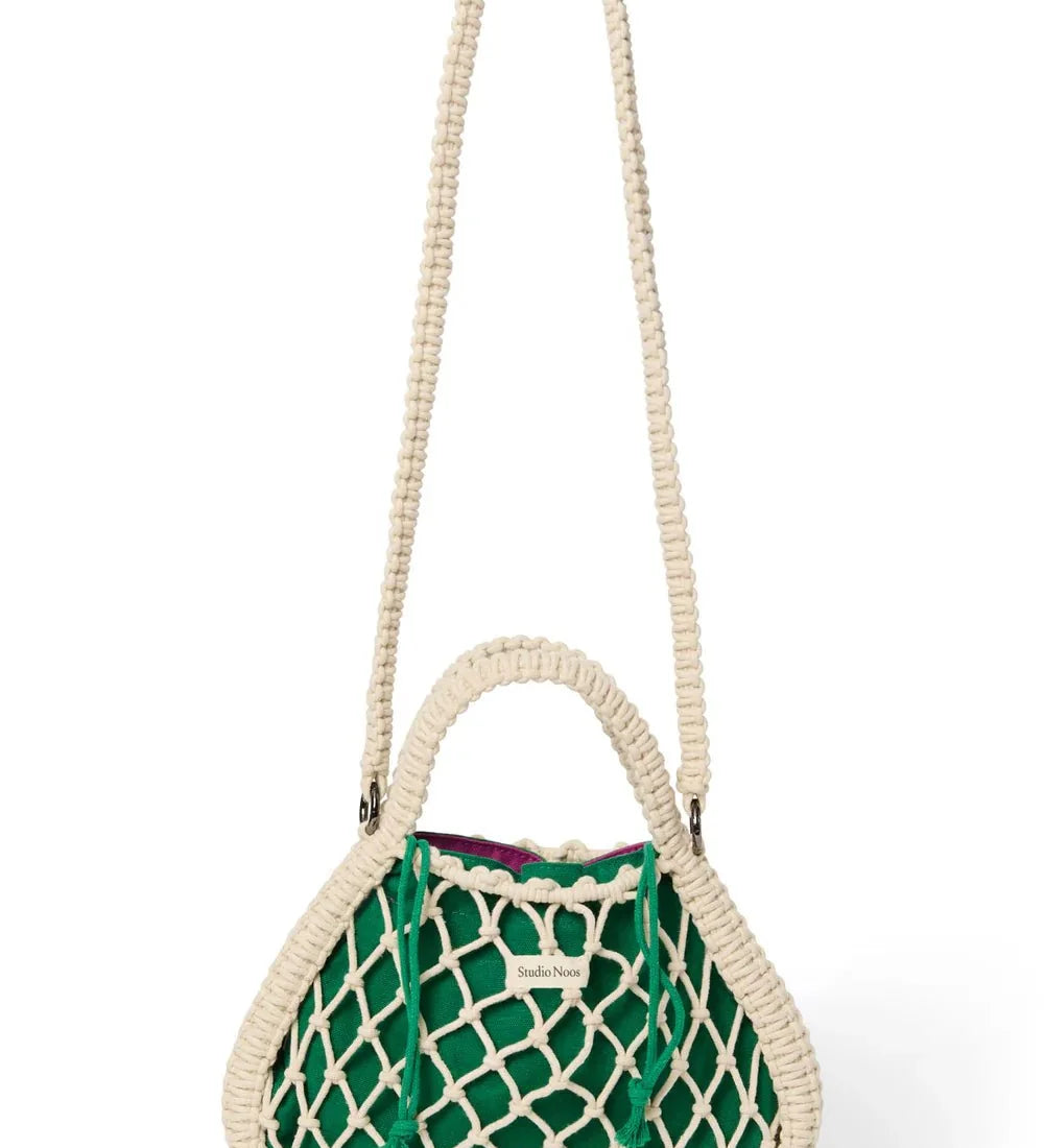 Macrame kabelka STUDIO NOOS Mini Handbag Natural Purple Green | Lavly.cz