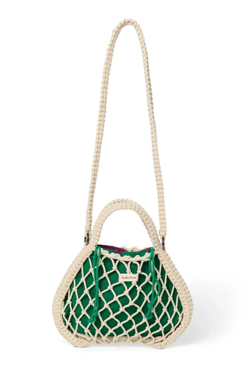Macrame kabelka STUDIO NOOS Mini Handbag Natural Purple Green | Lavly.cz
