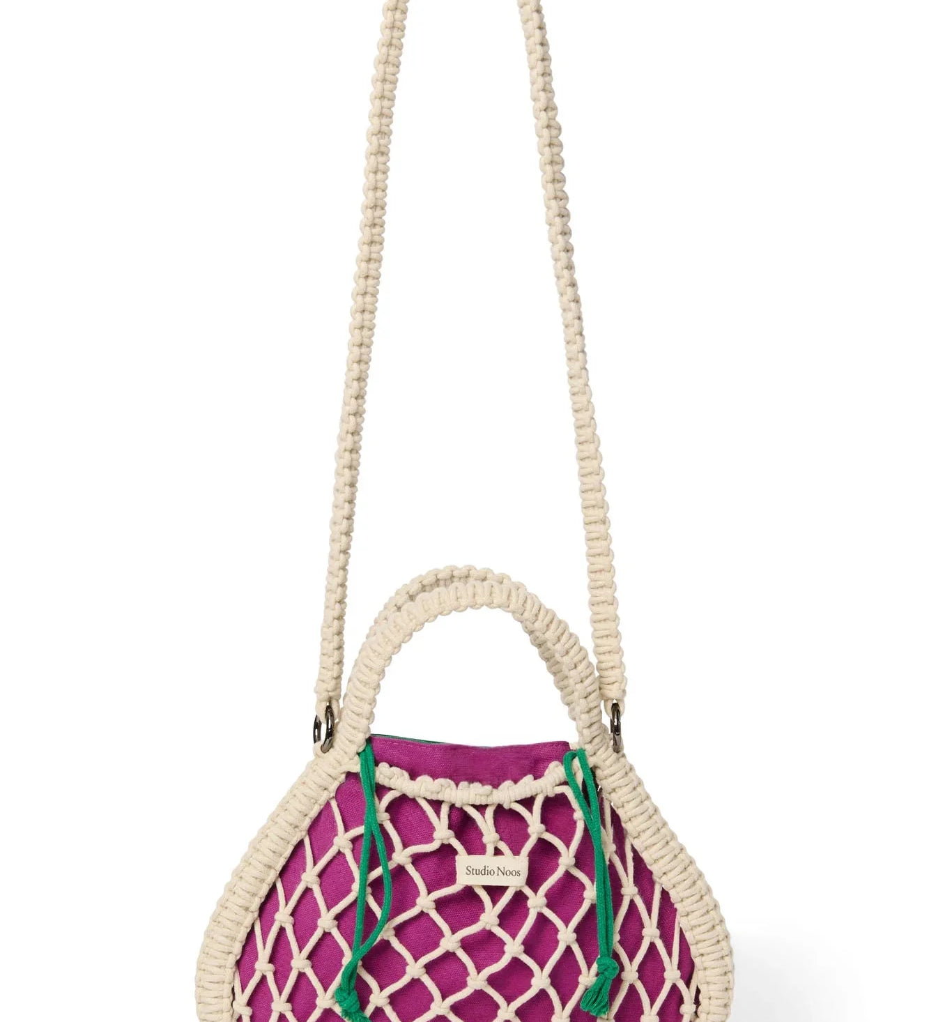 Macrame kabelka STUDIO NOOS Mini Handbag Natural Purple Green | Lavly.cz