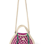 Macrame kabelka STUDIO NOOS Mini Handbag Natural Purple Green | Lavly.cz