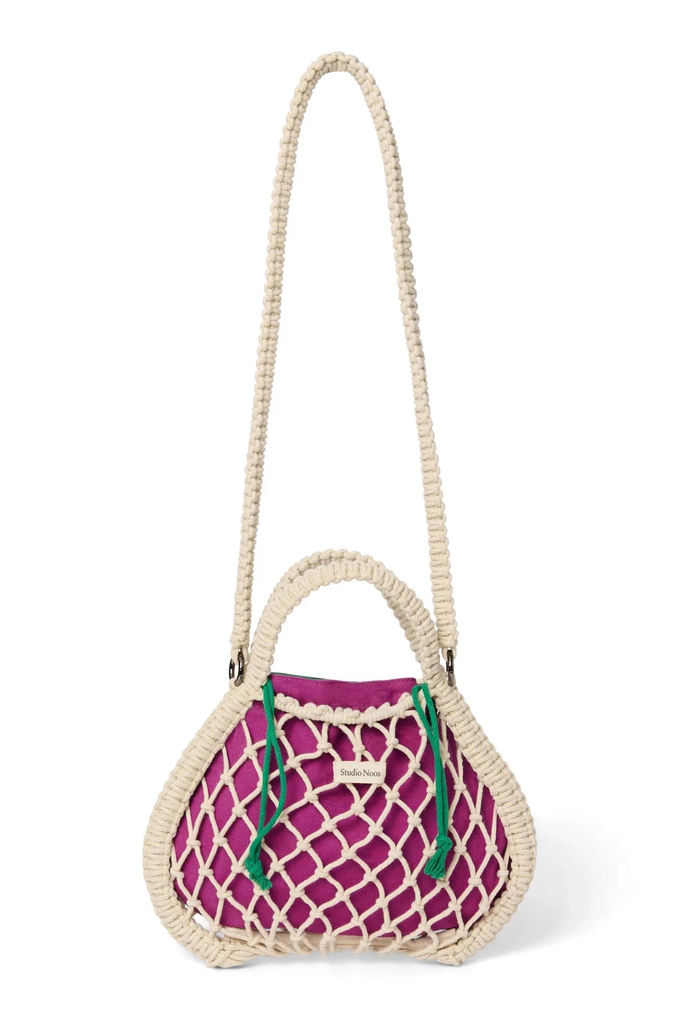Macrame kabelka STUDIO NOOS Mini Handbag Natural Purple Green | Lavly.cz