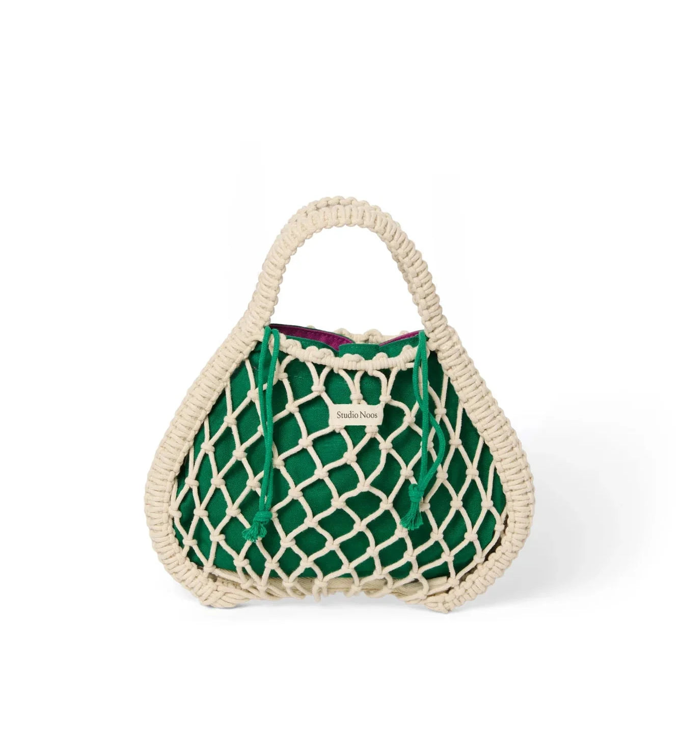 Macrame kabelka STUDIO NOOS Mini Handbag Natural Purple Green | Lavly.cz