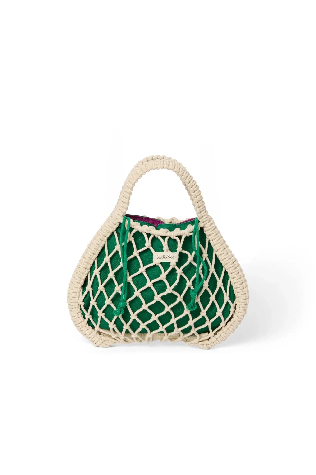 Macrame kabelka STUDIO NOOS Mini Handbag Natural Purple Green | Lavly.cz
