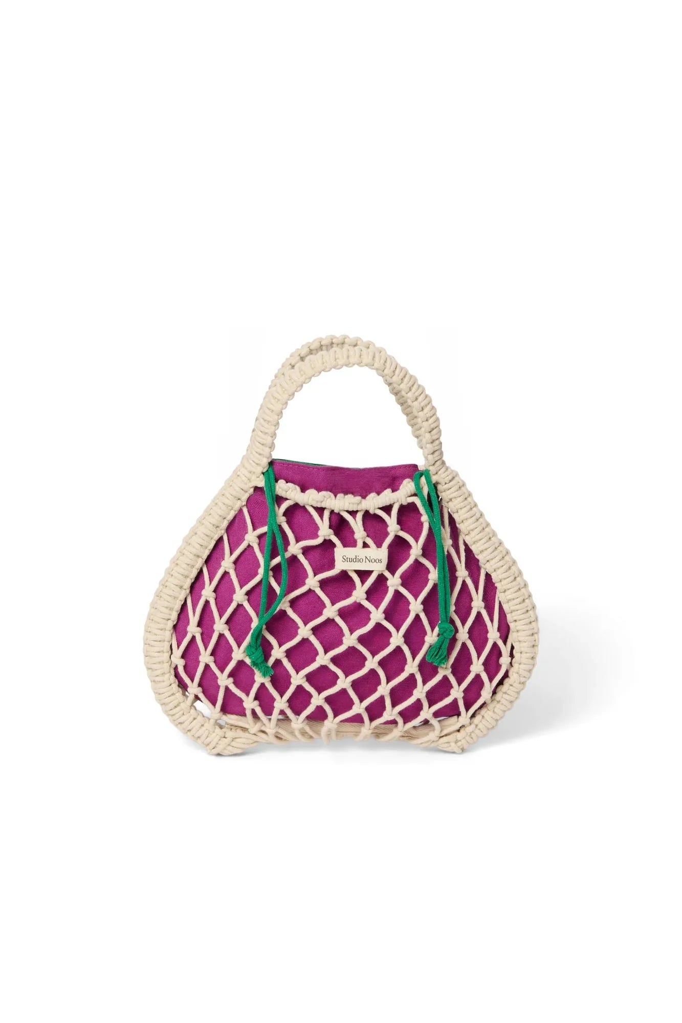 Macrame kabelka STUDIO NOOS Mini Handbag Natural Purple Green | Lavly.cz