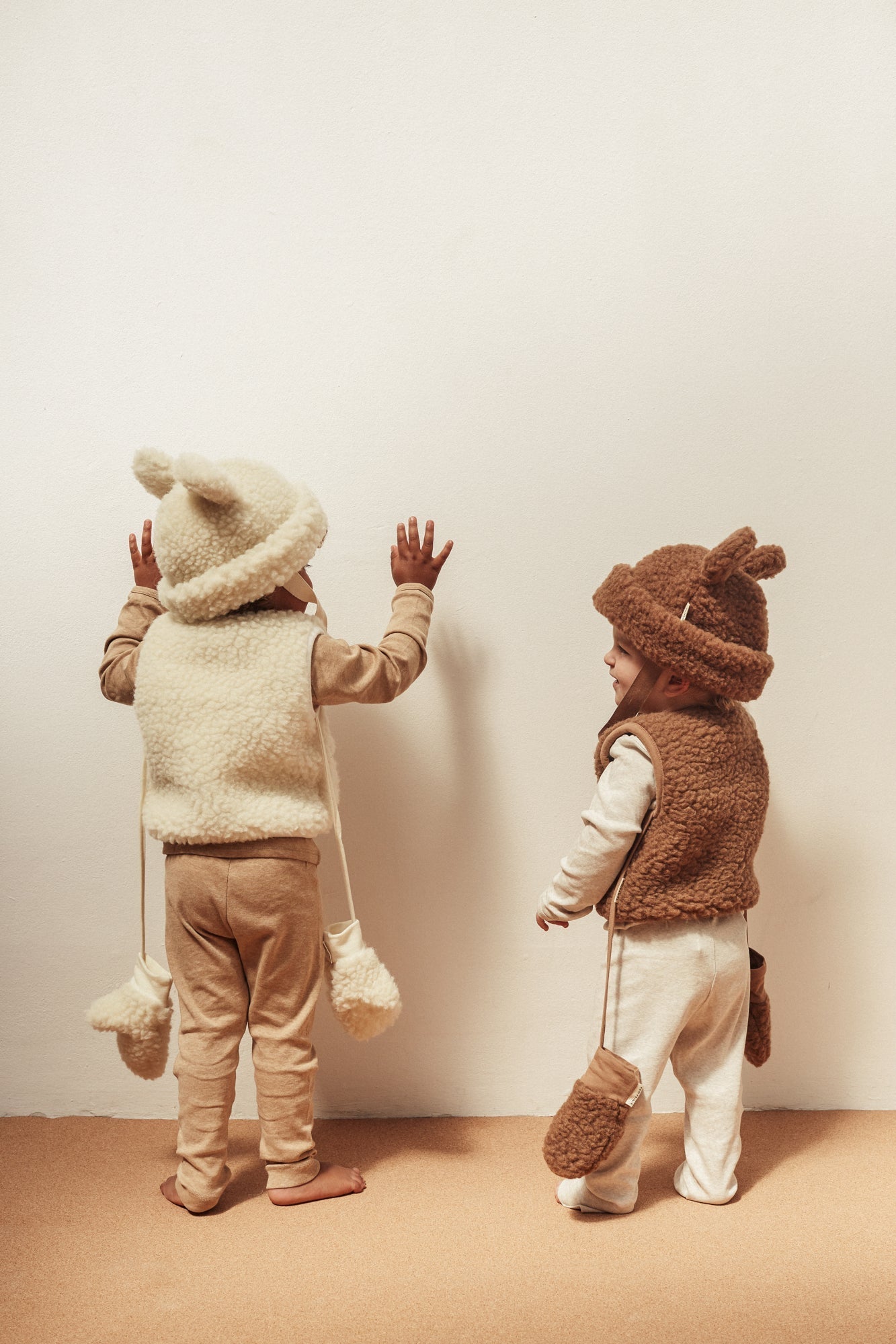 Merino čepice s oušky BINIBAMBA Teddy Hat Milk | Stylové doplňky pro děti a ženy | Lavly.cz
