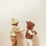 Merino čepice s oušky BINIBAMBA Teddy Hat Milk | Stylové doplňky pro děti a ženy | Lavly.cz