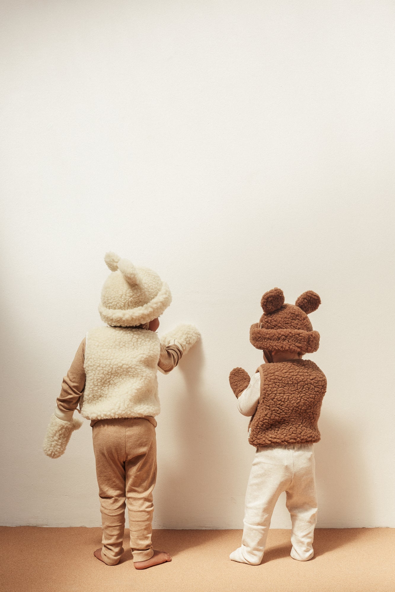 Merino čepice s oušky BINIBAMBA Teddy Hat Milk | Stylové doplňky pro děti a ženy | Lavly.cz