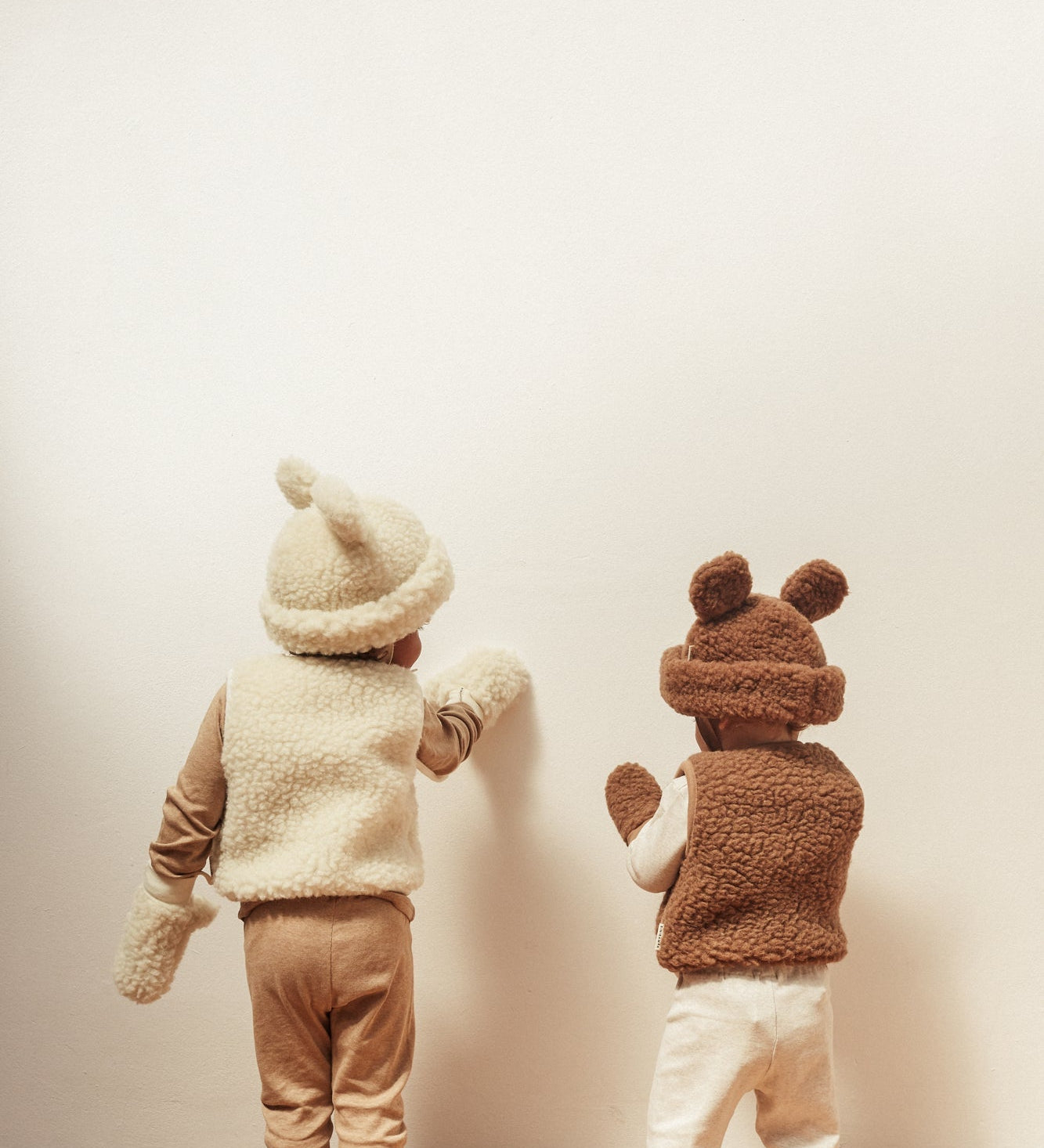 Merino čepice s oušky BINIBAMBA Teddy Hat Milk | Stylové doplňky pro děti a ženy | Lavly.cz