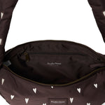 Mini crossbody taška STUDIO NOOS Brown Hearts Puffy | Lavly.cz