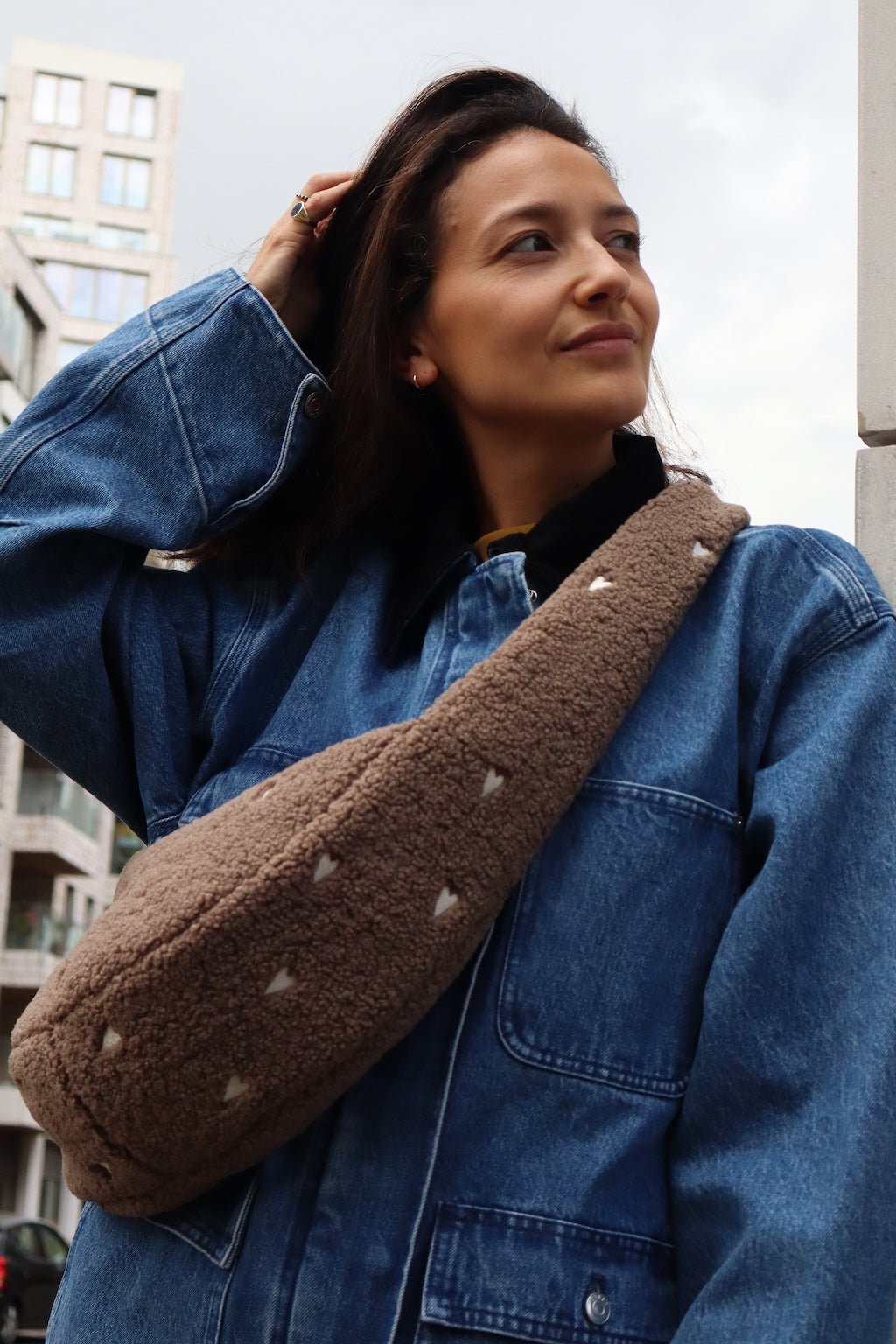 Mini crossbody taška STUDIO NOOS Brown Teddy Hearts | Stylové doplňky pro děti a ženy | Lavly.cz