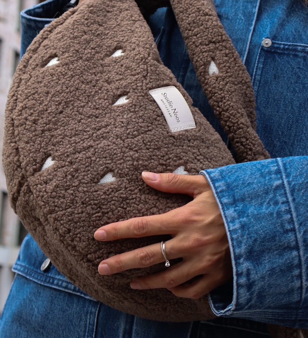 Mini crossbody taška STUDIO NOOS Brown Teddy Hearts | Stylové doplňky pro děti a ženy | Lavly.cz