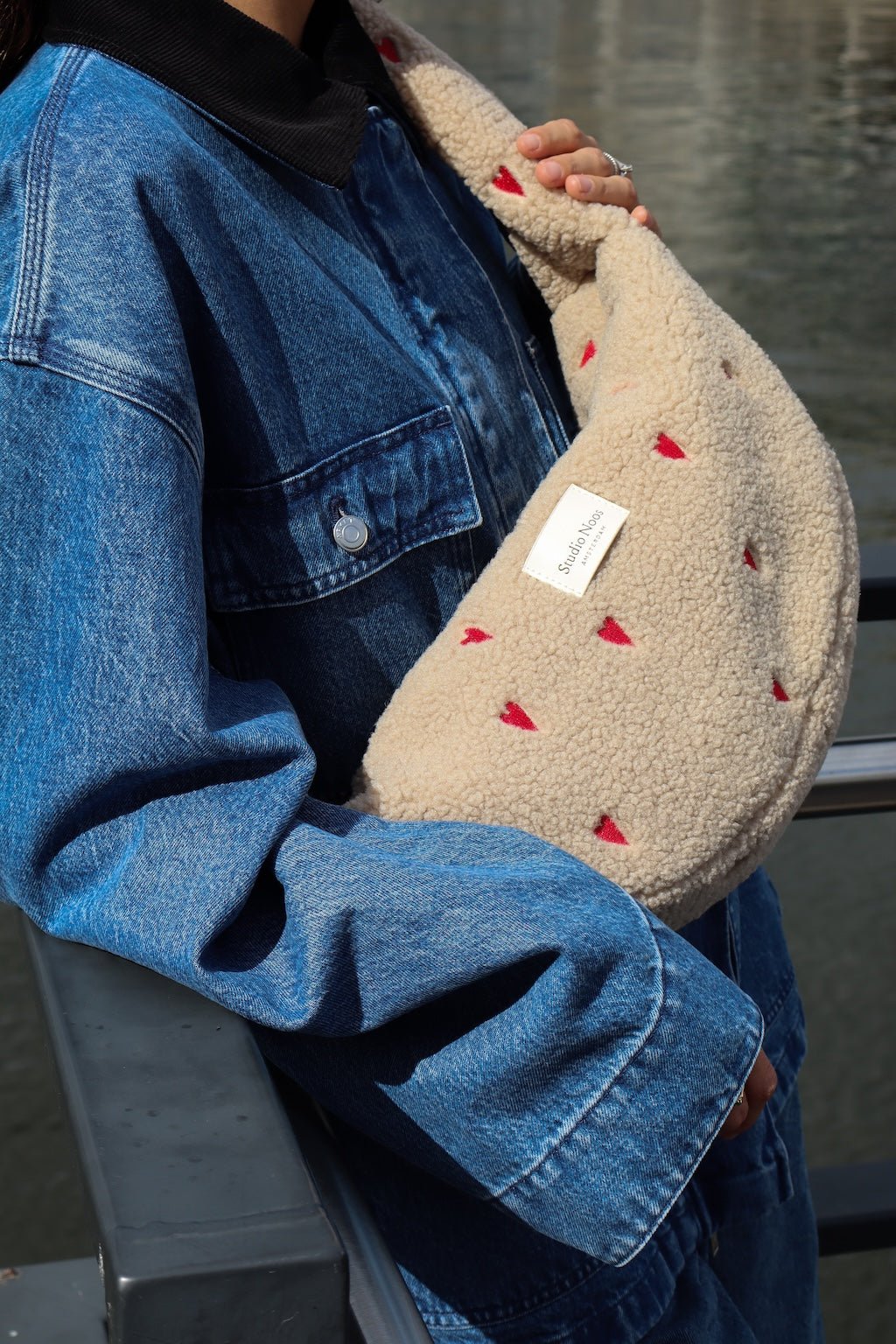 Mini crossbody taška STUDIO NOOS Ecru Teddy Hearts | Stylové doplňky pro děti a ženy | Lavly.cz