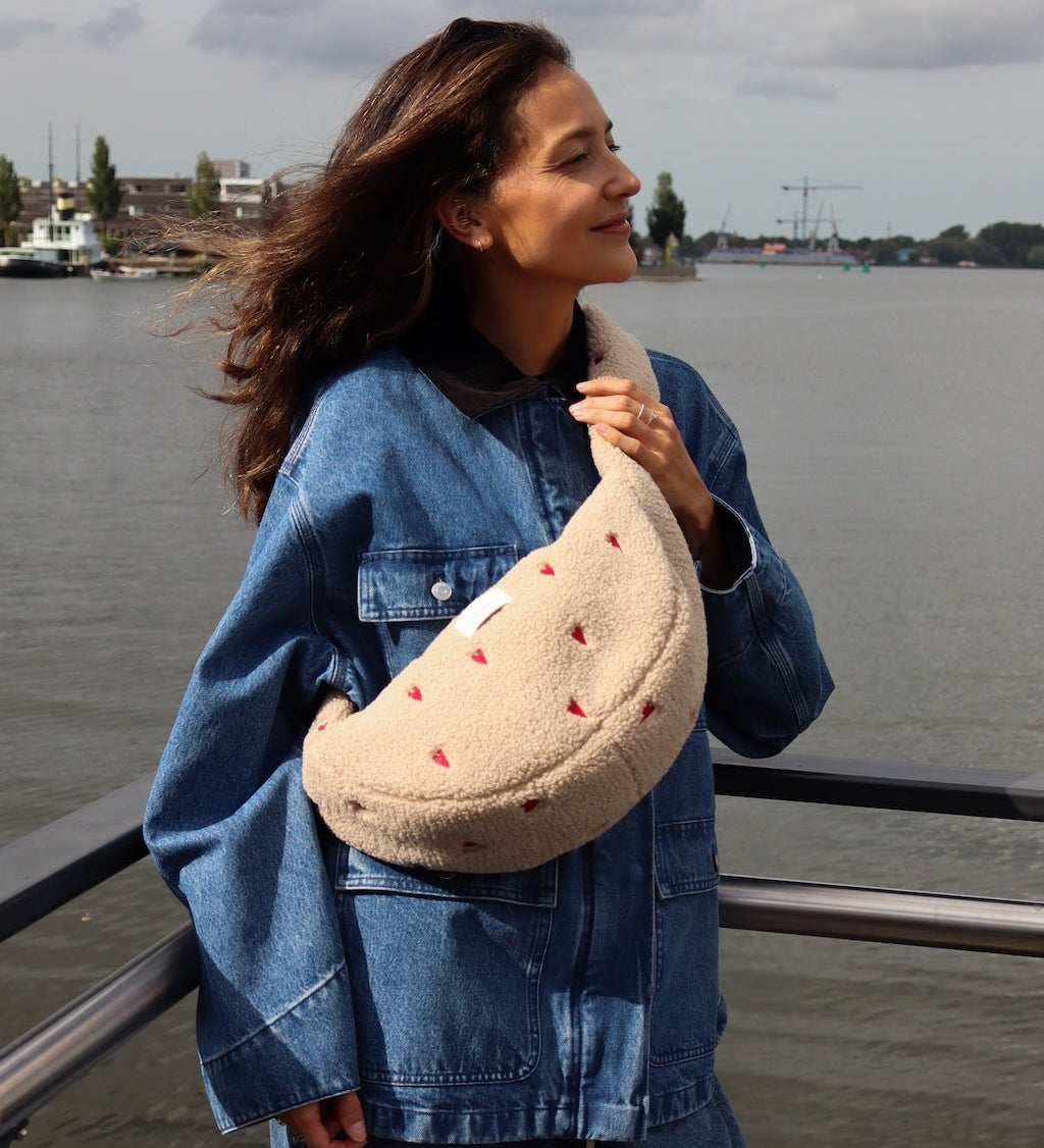 Mini crossbody taška STUDIO NOOS Ecru Teddy Hearts | Stylové doplňky pro děti a ženy | Lavly.cz