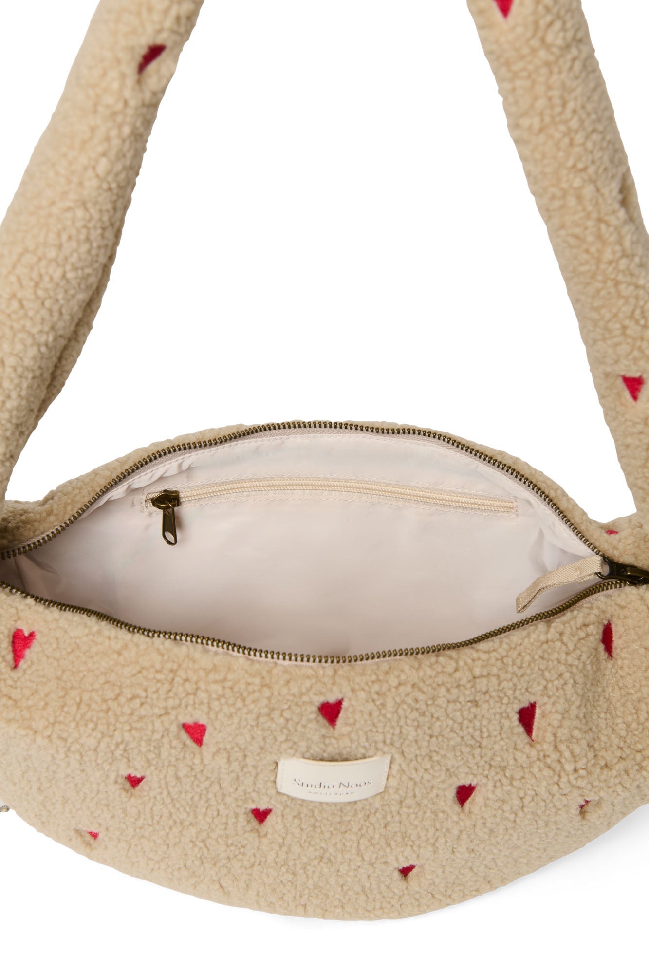 Mini crossbody taška STUDIO NOOS Ecru Teddy Hearts | Stylové doplňky pro děti a ženy | Lavly.cz