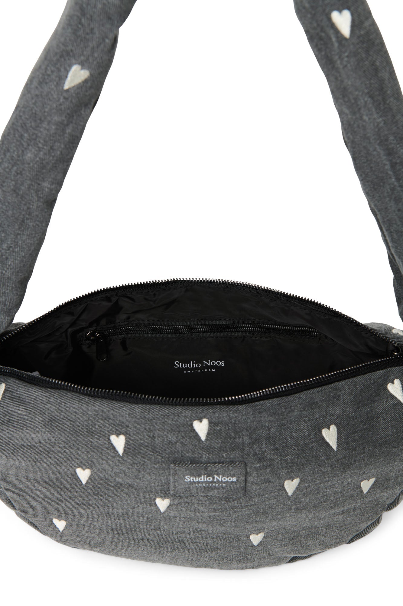 Mini crossbody taška STUDIO NOOS Grey Denim Hearts | Stylové doplňky pro děti a ženy | Lavly.cz
