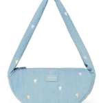 Mini crossbody taška STUDIO NOOS Light Blue Hearts Denim | Lavly.cz