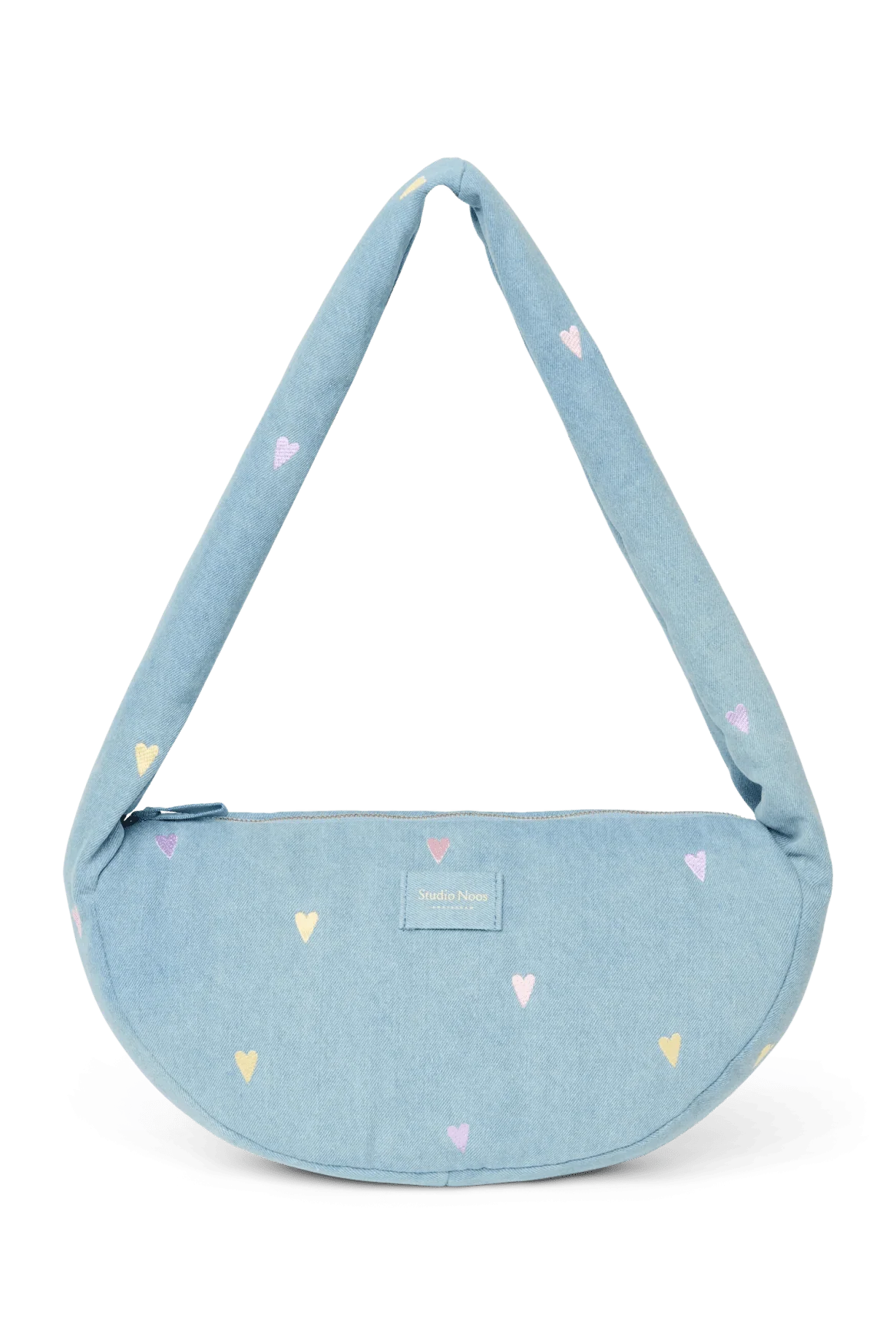 Mini crossbody taška STUDIO NOOS Light Blue Hearts Denim | Lavly.cz