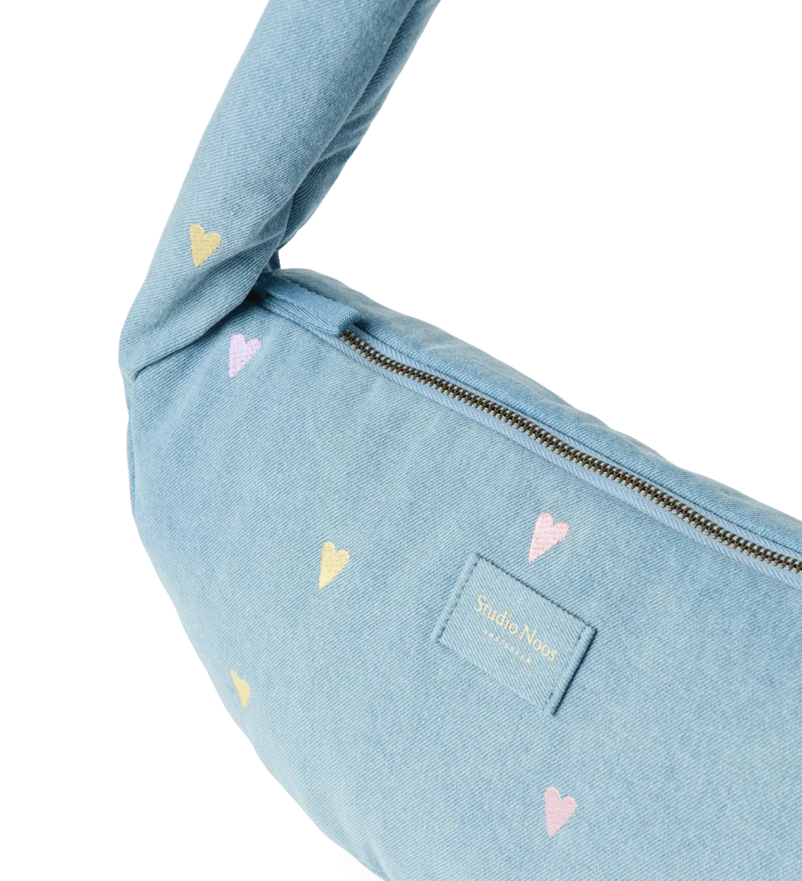Mini crossbody taška STUDIO NOOS Light Blue Hearts Denim | Lavly.cz