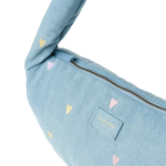Mini crossbody taška STUDIO NOOS Light Blue Hearts Denim | Lavly.cz
