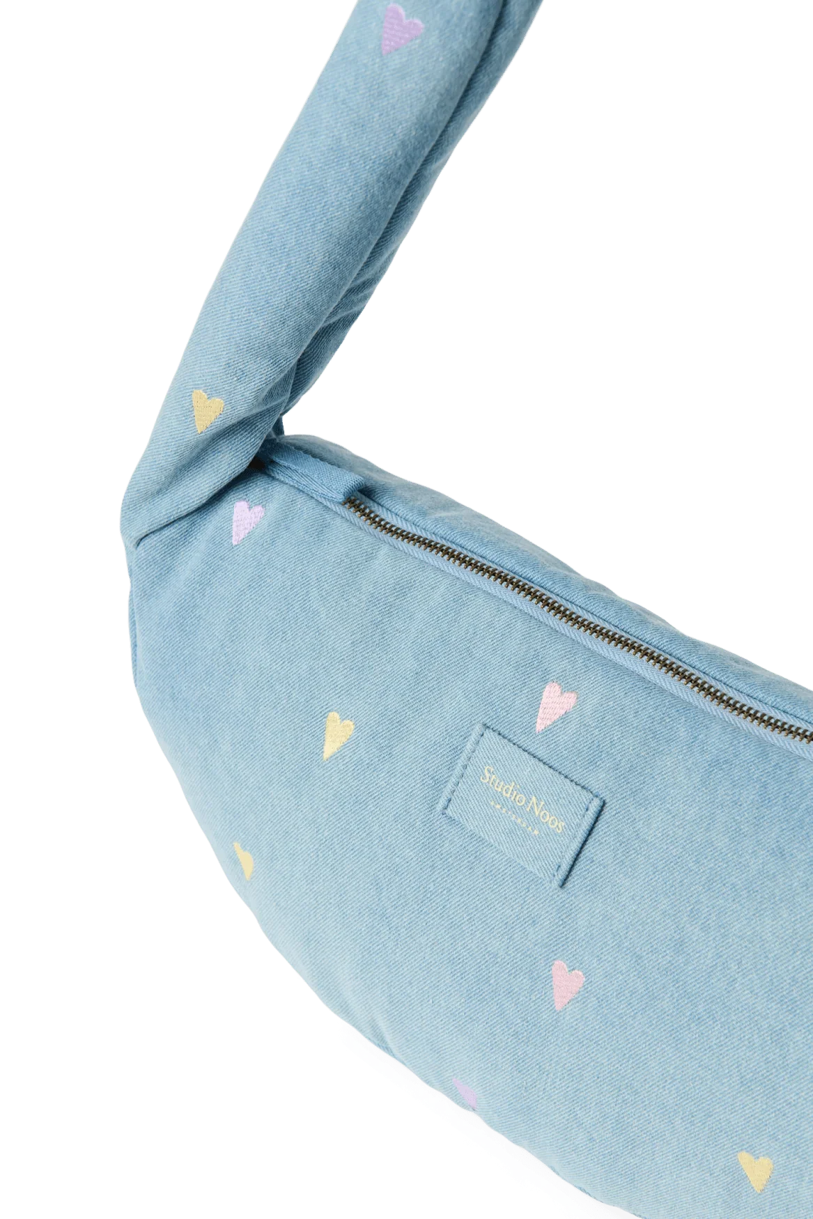 Mini crossbody taška STUDIO NOOS Light Blue Hearts Denim | Lavly.cz