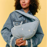 Mini crossbody taška STUDIO NOOS Light Blue Hearts Denim | Lavly.cz