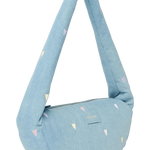 Mini crossbody taška STUDIO NOOS Light Blue Hearts Denim | Lavly.cz