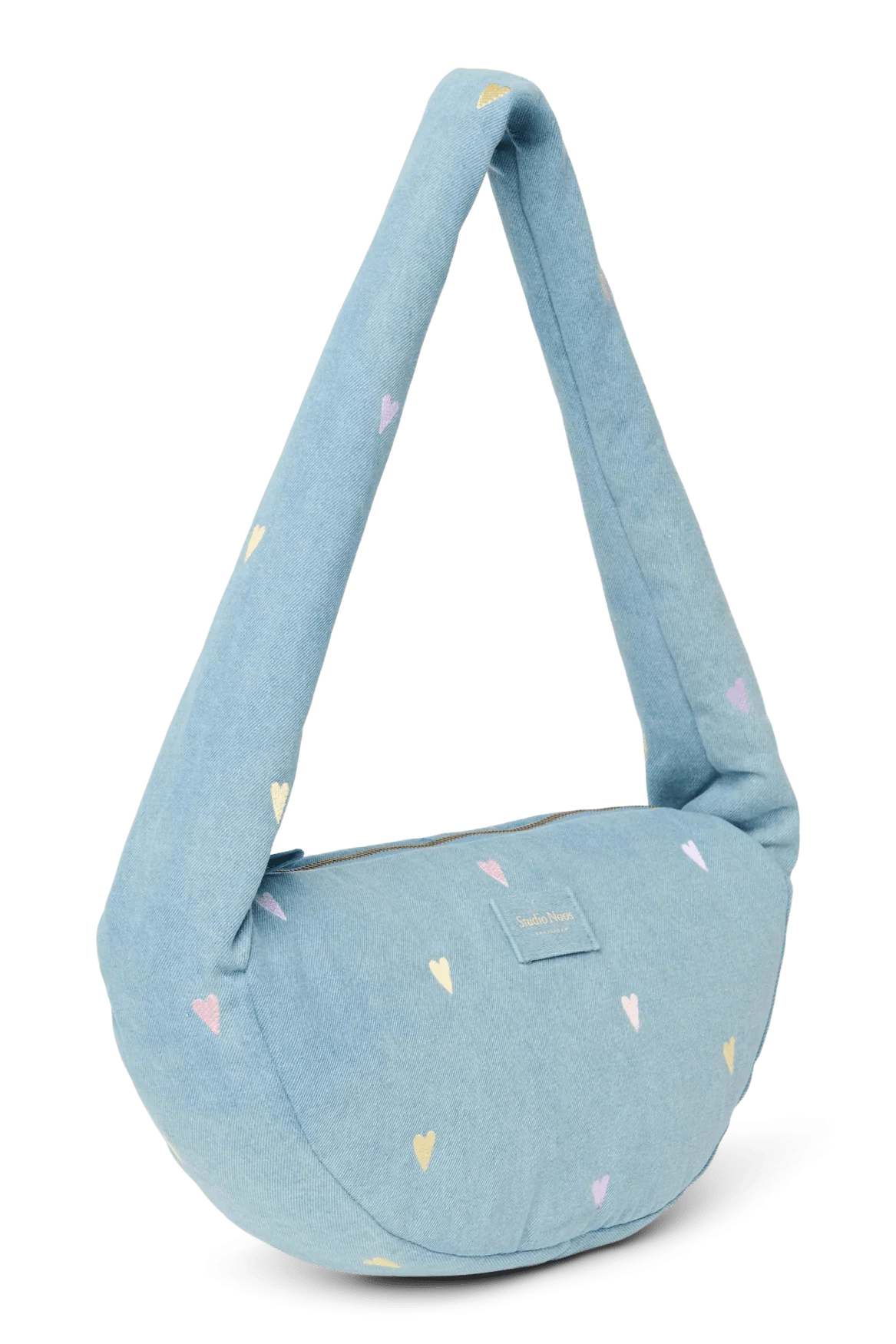 Mini crossbody taška STUDIO NOOS Light Blue Hearts Denim | Lavly.cz