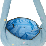 Mini crossbody taška STUDIO NOOS Light Blue Hearts Denim | Lavly.cz