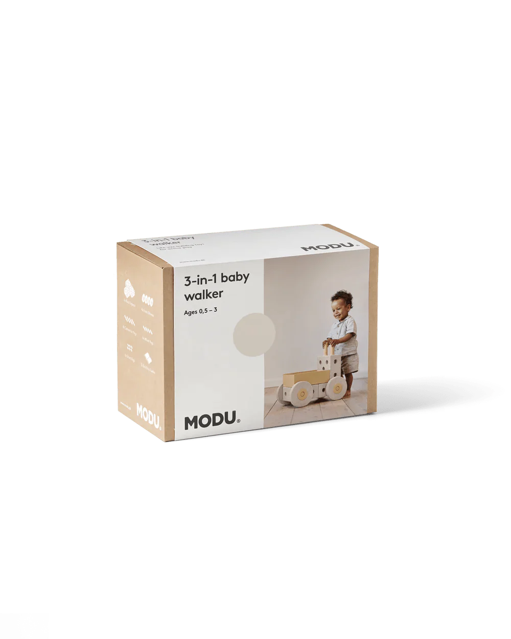 MODU Chodítko 3v1 Baby Walker Sand Grey / Honey Yellow | Lavly.cz