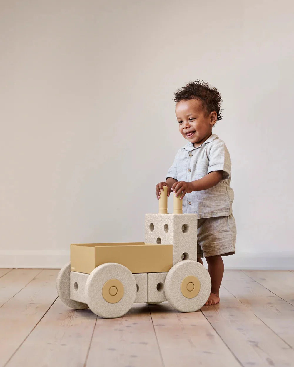 MODU Chodítko 3v1 Baby Walker Sand Grey / Honey Yellow | Lavly.cz