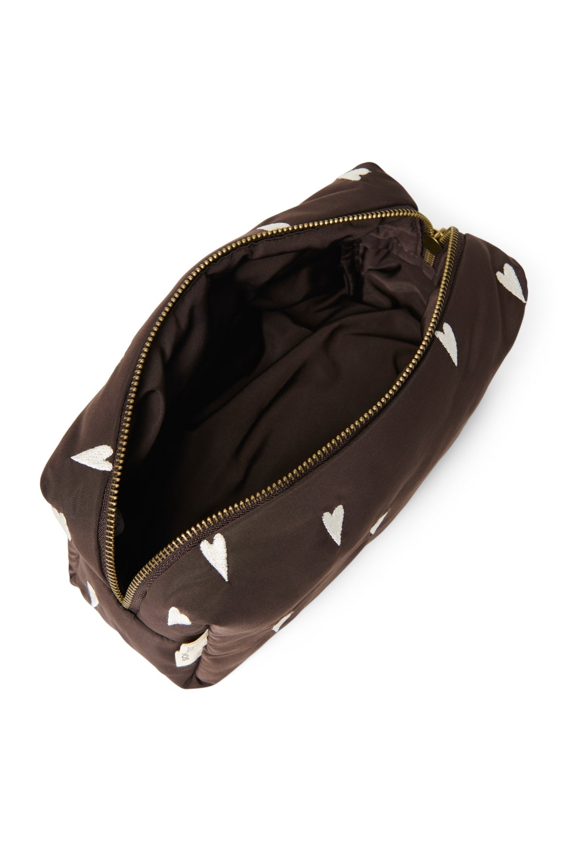 Multifunkční taška STUDIO NOOS Pouch Brown Hearts Puffy | Lavly.cz