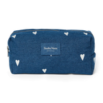 Multifunkční taška STUDIO NOOS Pouch Dark Blue White Hearts Denim | Lavly.cz