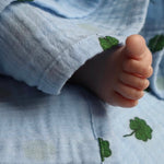 Mušelínová plena STUDIO NOOS Light Blue Clover | Stylové doplňky pro děti a ženy | Lavly.cz