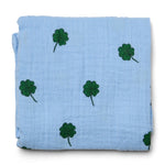 Mušelínová plena STUDIO NOOS Light Blue Clover | Stylové doplňky pro děti a ženy | Lavly.cz